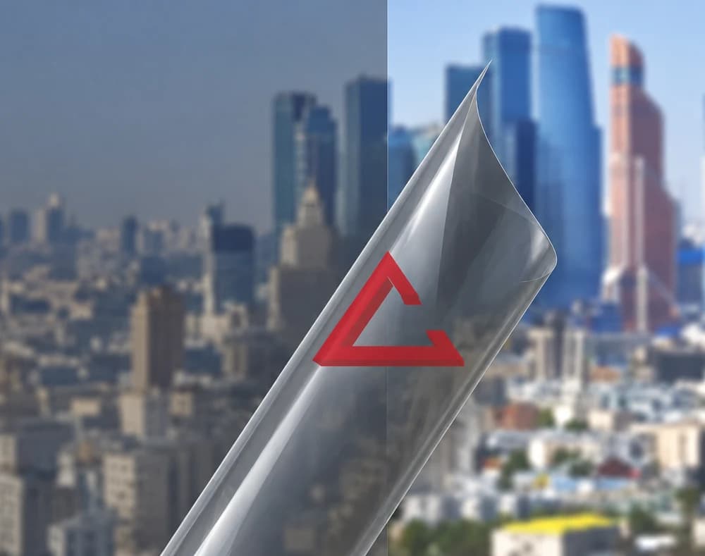 декоративная плёнка серый глянцевый CRYSTAL GREY — тонировка окон квартир, домов и зданий в Санкт-Петербурге