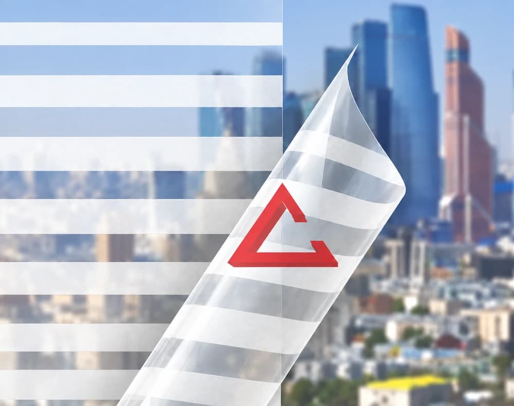 декоративная плёнка белый DECO 1 полоса 45 мм — тонировка окон квартир, домов и зданий в Санкт-Петербурге