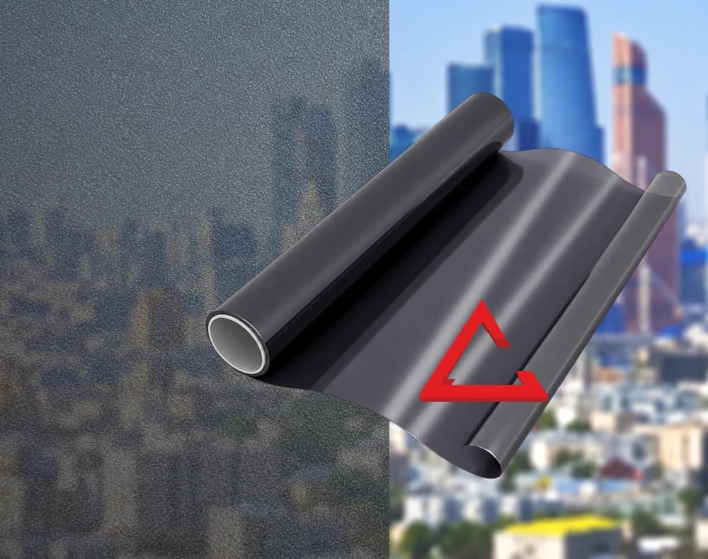 декоративная плёнка чёрный матовый MATTE FROST BLACK — тонировка окон квартир, домов и зданий в Санкт-Петербурге