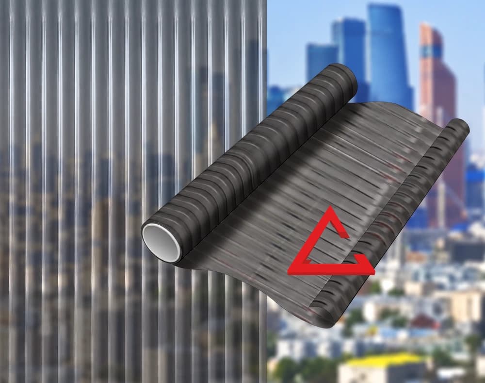 декоративная плёнка чёрный глянцевый BIG BLINDS BLACK — тонировка окон квартир, домов и зданий в Санкт-Петербурге