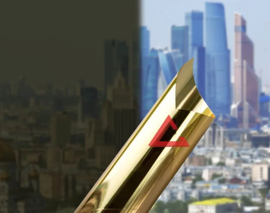 солнцезащитная плёнка золото/серебро R-Gold 15 золото/серебро — тонировка окон квартир, домов и зданий в Санкт-Петербурге