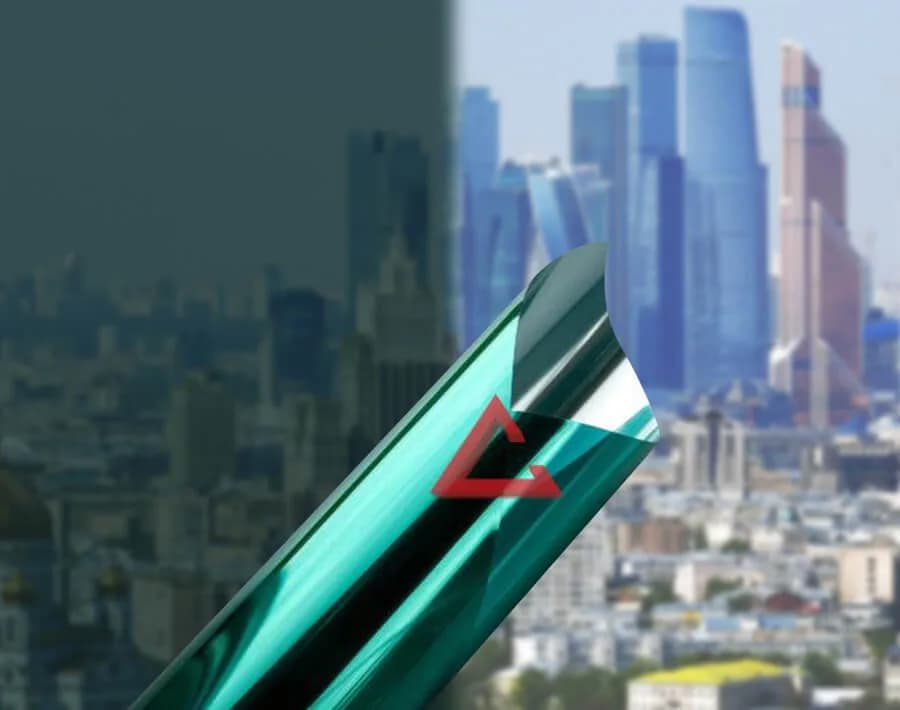 солнцезащитная плёнка зелёная/серебро R-Green 15 зелёная/серебро — тонировка окон квартир, домов и зданий в Санкт-Петербурге