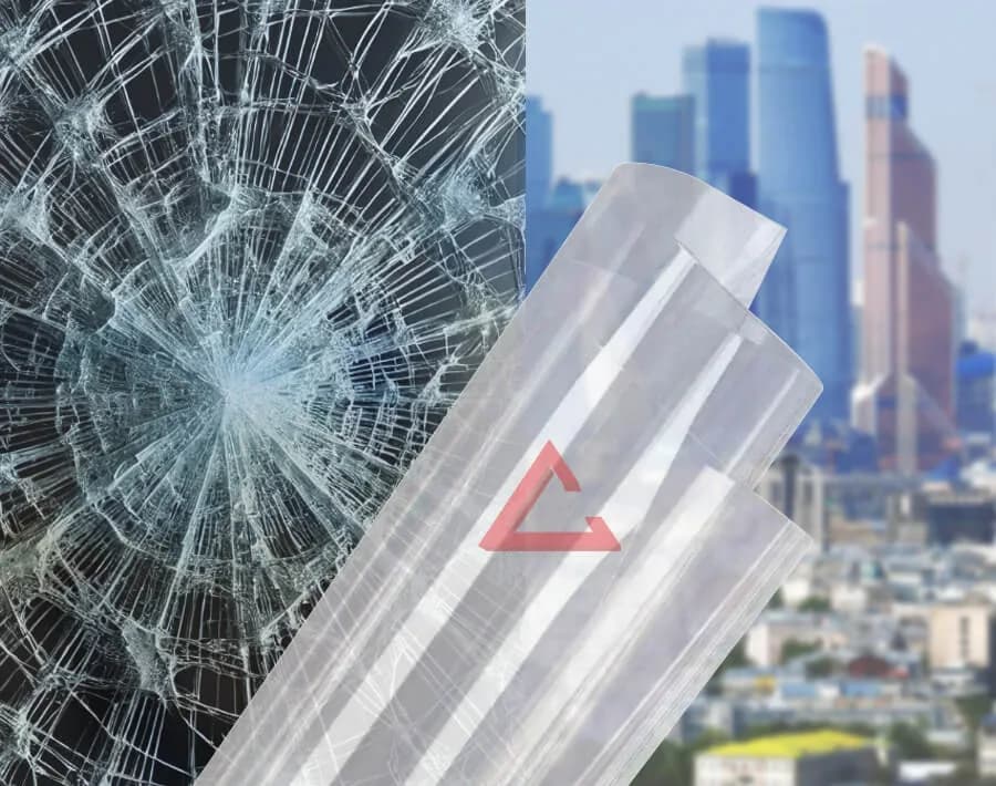 бронирующая плёнка прозрачный SAFETY 4 mil (СМ2) — тонировка окон квартир, домов и зданий в Санкт-Петербурге
