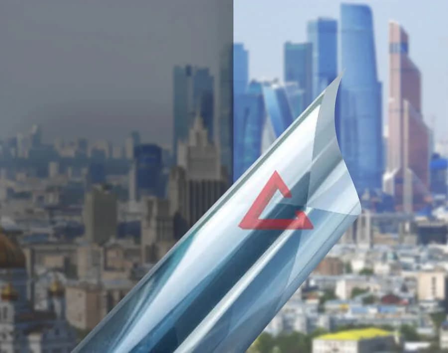 солнцезащитная плёнка светлое зеркало Silver 50 — тонировка окон квартир, домов и зданий в Санкт-Петербурге